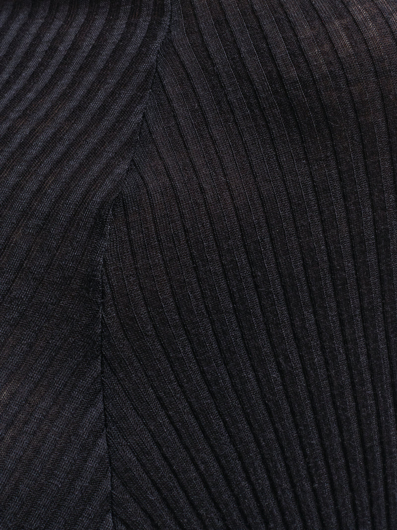 Seamless Basic Fiori | Merinowolle L/S T-Shirt Black