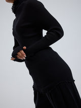 Seamless Basic Fiori | Merinowolle L/S T-Shirt Black