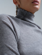 Seamless Basic Fiori | Merinowolle L/S T-Shirt Grey Melange