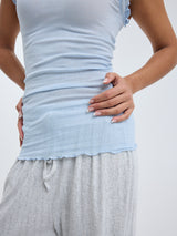 Seamless Basic Flounce | Baumwolle Tank Top Hazy Sky