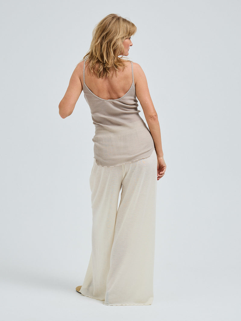 Seamless Basic Fresco | Merinowolle Strap Top Beige