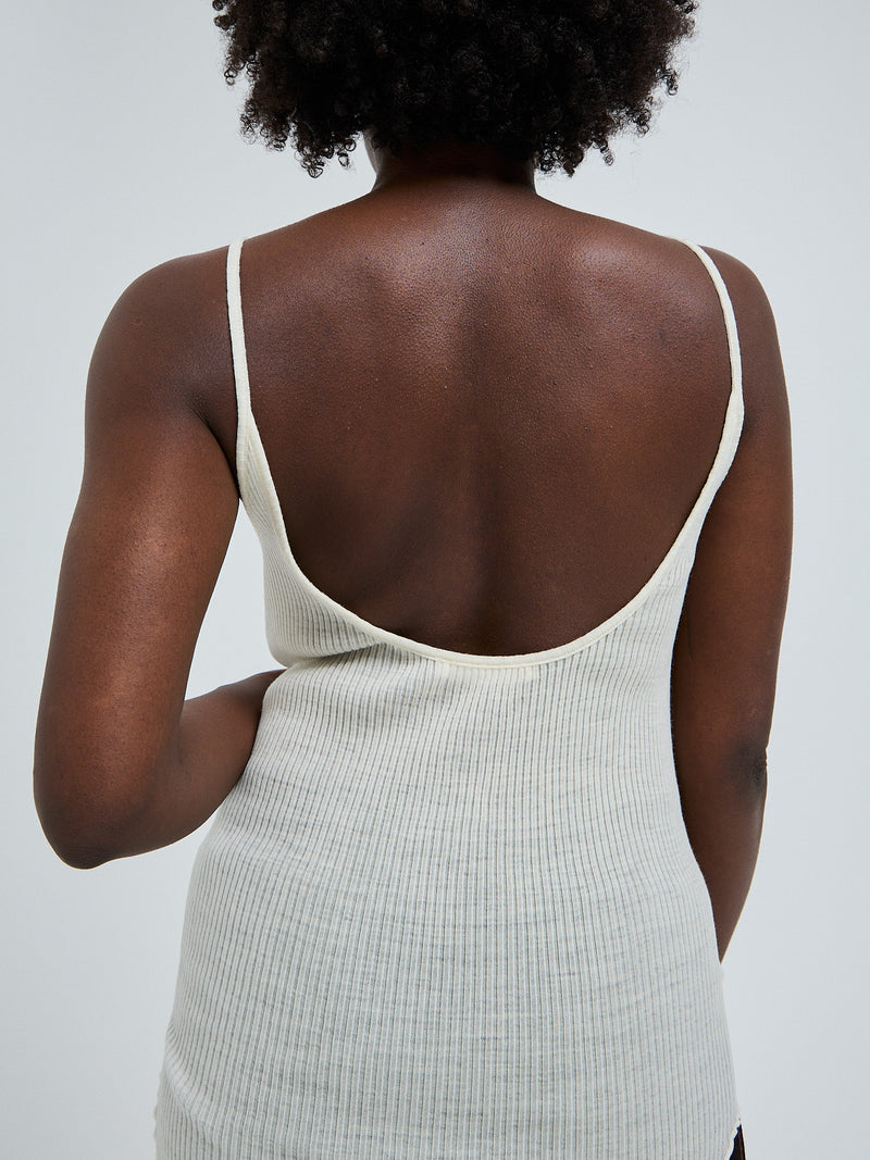 Seamless Basic Fresco | Merinowolle Strap Top Off-White