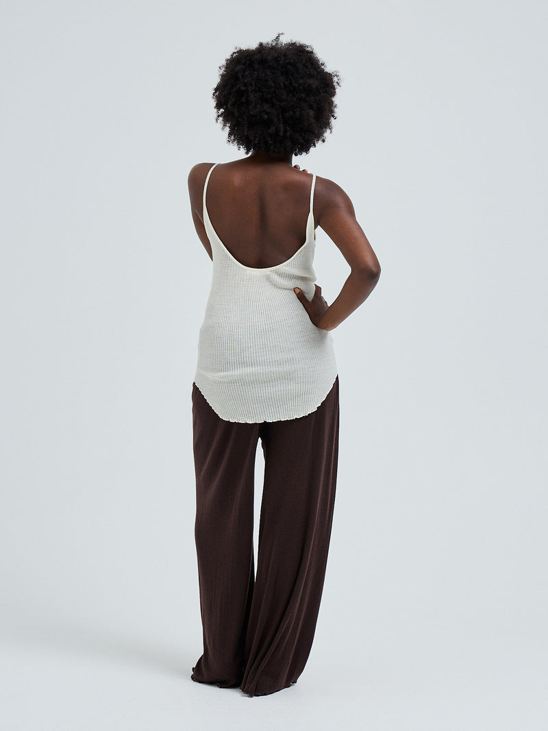 Seamless Basic Fresco | Merinowolle Strap Top Off-White