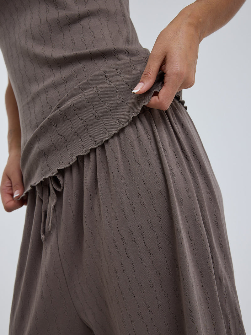 Seamless Basic Jacquard Crush | Baumwolle Tank Top Fungi