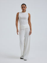 Seamless Basic Jacquard Crush | Baumwolle Tank Top Off-White