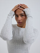 Jacquard Fiore | Baumwolle - Lt grey melange