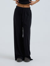 Seamless Basic Jacquard Pants | Baumwolle Pants Black