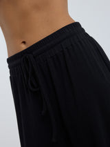 Seamless Basic Jacquard Pants | Baumwolle Pants Black