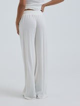 Seamless Basic Jacquard Pants | Baumwolle Pants Off-White
