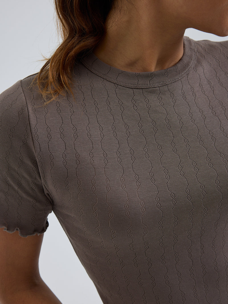 Seamless Basic Jacquard Short Sleeve | Baumwolle S/S T-Shirt Fungi