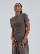 Jacquard Short Sleeve | Baumwolle - Fungi