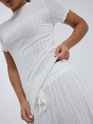 Jacquard Short Sleeve | Baumwolle - Off-White