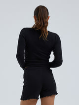 Seamless Basic Jacquard Shorts | Baumwolle Shorts Black