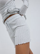 Jacquard Shorts | Baumwolle - Lt grey melange