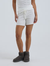 Seamless Basic Jacquard Shorts | Baumwolle Shorts Off-White