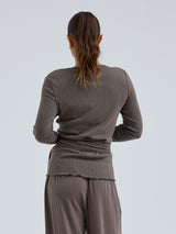 Seamless Basic Jacquard Wrap | Baumwolle Cardigan Fungi