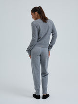 Seamless Basic Knitted leggings | Wolle Kaschmir T-shirt Ash Melange