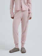 Knitted leggings | Wolle Kaschmir - Powder Pink