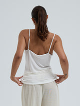 Seamless Basic Lace Silk Cami | Mulberry Seide Cami top Off-White
