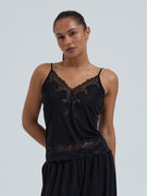 Lace Silk Cami | Mulberry Seide - Black