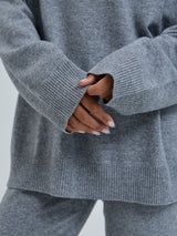 Seamless Basic Roll Neck Jumper | Wolle Kaschmir Roll Neck Ash Melange