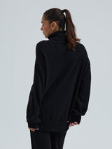 Seamless Basic Roll Neck Jumper | Wolle Kaschmir Roll Neck Black