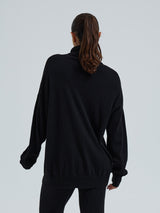 Seamless Basic Roll Neck Jumper | Wolle Kaschmir Roll Neck Black