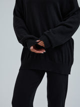 Seamless Basic Roll Neck Jumper | Wolle Kaschmir Roll Neck Black