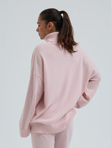 Seamless Basic Roll Neck Jumper | Wolle Kaschmir Roll Neck Powder Pink