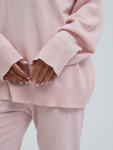 Seamless Basic Roll Neck Jumper | Wolle Kaschmir Roll Neck Powder Pink
