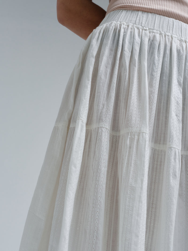 Seamless Basic Siena | Baumwolle Skirt Off-White