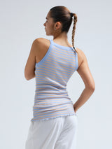 Seamless Basic Silky Daze | Seide Strap Top Dark sand/Light blue