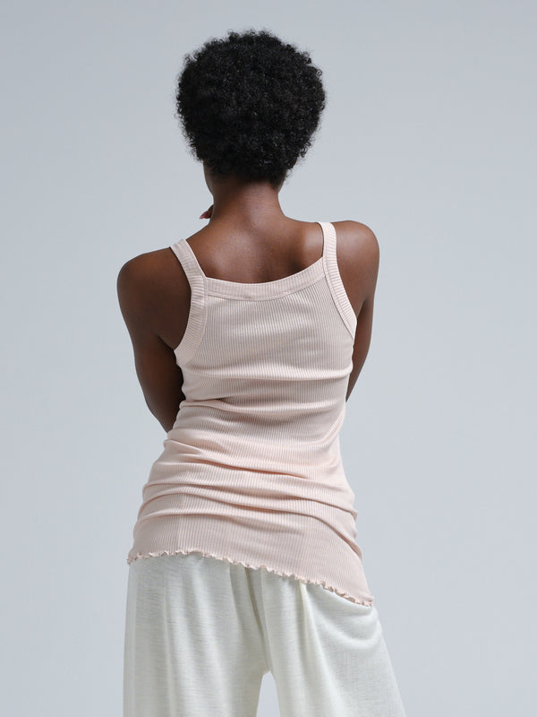 Seamless Basic Silky Daze | Seide Strap Top Rosie Beige