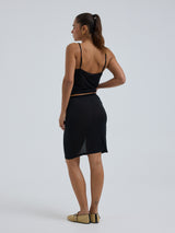 Seamless Basic Sporty Skirt | Seide Petticoat Black