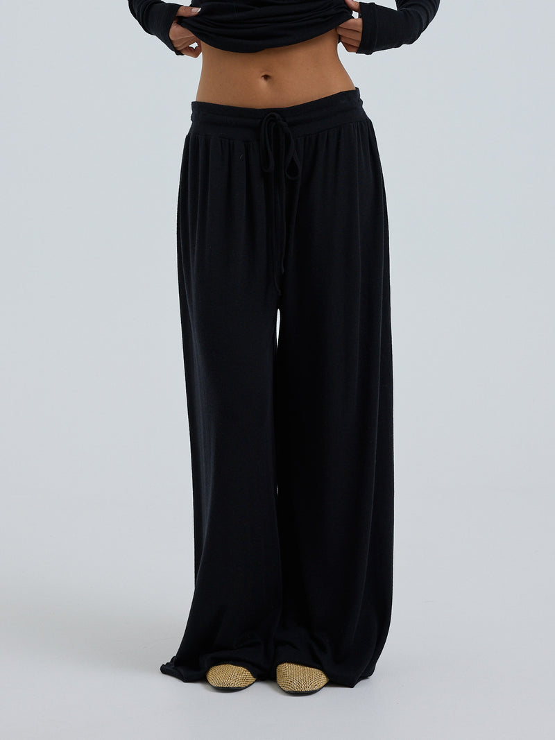 Seamless Basic Woolen Barbera | Merinowolle Pants Black