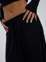 Seamless Basic Woolen Barbera | Merinowolle Pants Black