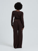 Seamless Basic Woolen Barbera | Merinowolle Pants Dark Brown