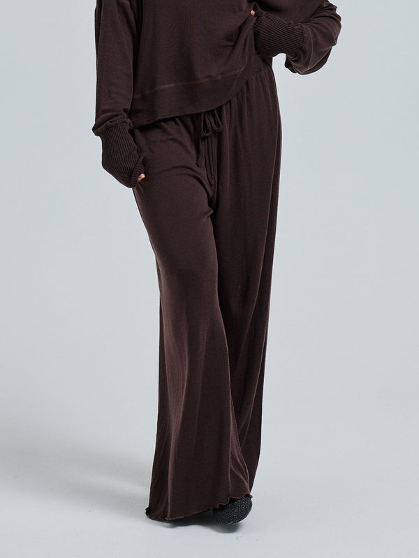 Seamless Basic Woolen Barbera | Merinowolle Pants Dark Brown