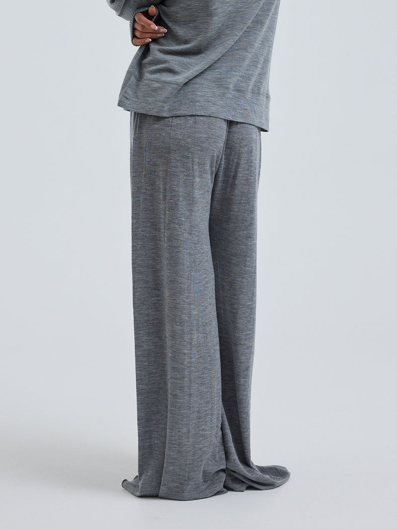 Seamless Basic Woolen Barbera | Merinowolle Pants Grey Melange
