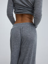 Seamless Basic Woolen Barbera | Merinowolle Pants Grey Melange