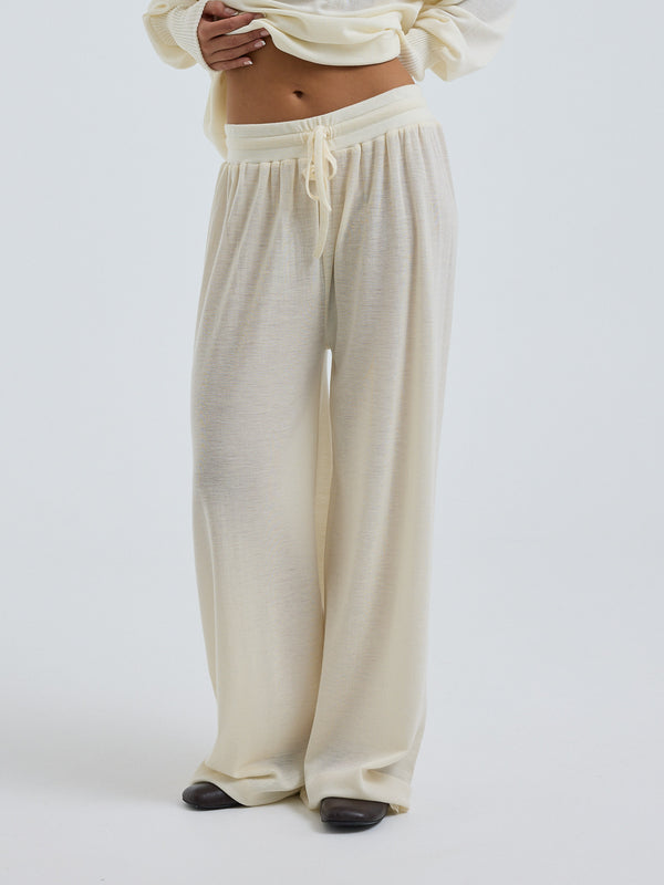 Seamless Basic Woolen Barbera | Merinowolle Pants Off-White
