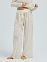 Seamless Basic Woolen Barbera | Merinowolle Pants Off-White