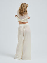 Seamless Basic Woolen Barbera | Merinowolle Pants Off-White