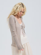 Woolen Cardigan | Merinowolle - Beige