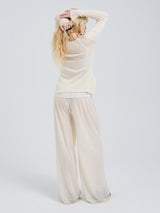 Seamless Basic Woolen Cardigan | Merinowolle Cardigan Off-White