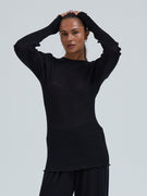 Woolen Classic Blouse | Merinowolle - Black