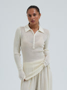 Woolen Classic Polo | Merinowolle - Off-White