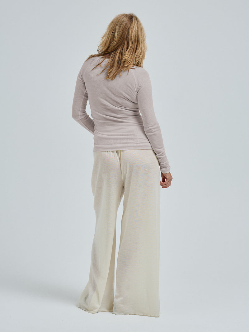 Seamless Basic Woolen Jade | Merinowolle L/S T-Shirt Beige