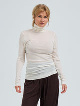 Seamless Basic Woolen Lola | Merinowolle Roll Neck Off-White