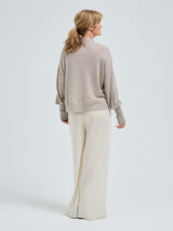 Seamless Basic Woolen Sporty Sweat | Merinowolle Blouse Beige